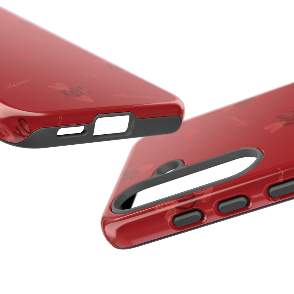 Red Heart Pattern Phone Case