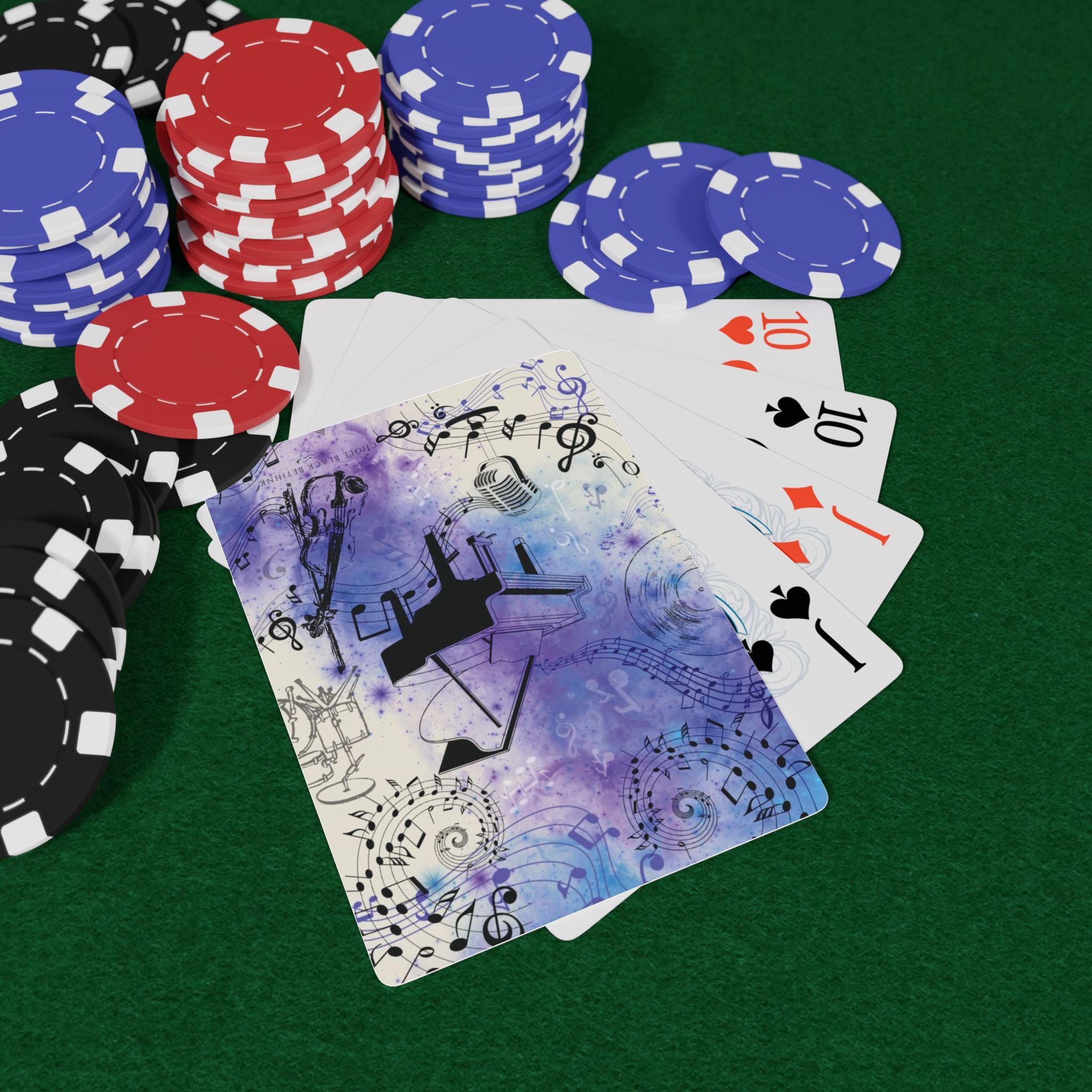 Piano & Notes Playing Cards