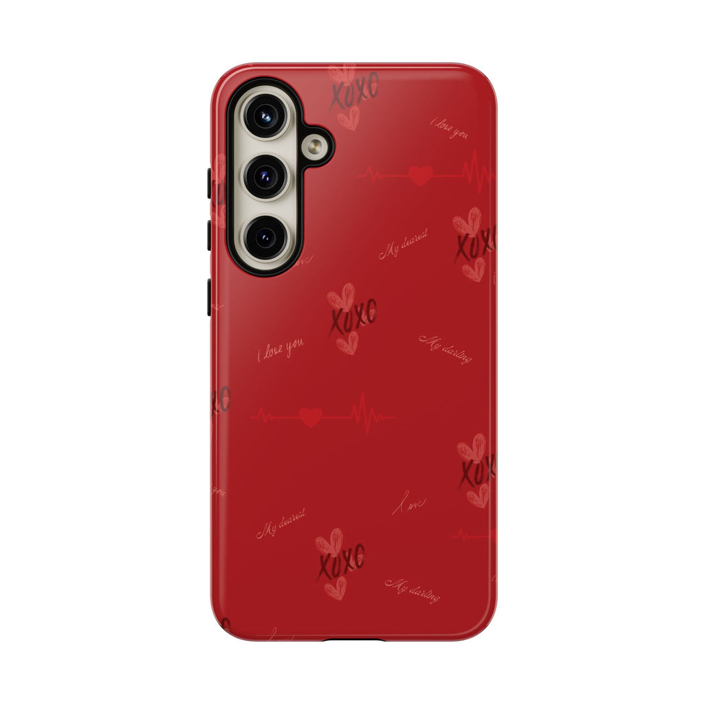 Red Heart Pattern Phone Case
