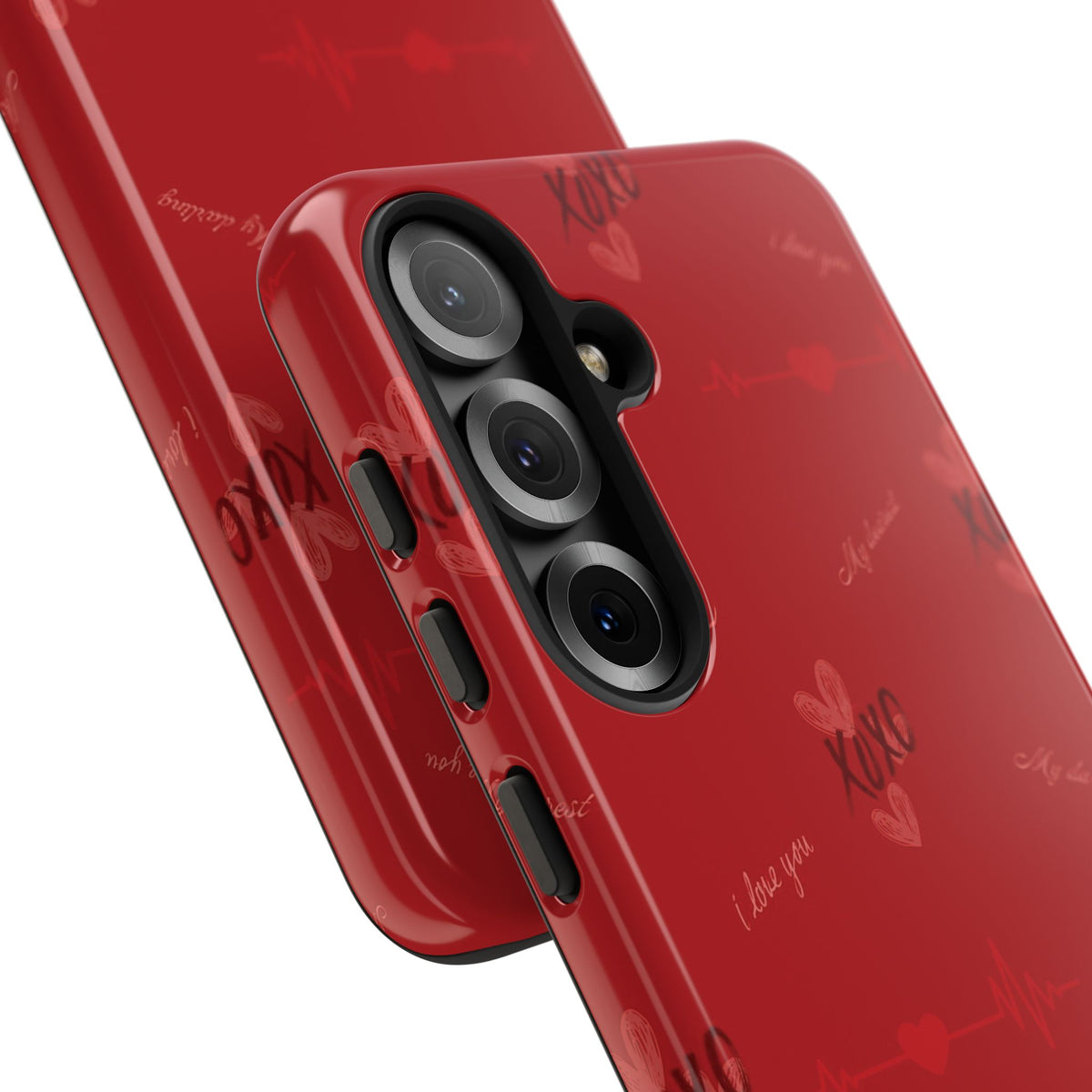 Red Heart Pattern Phone Case