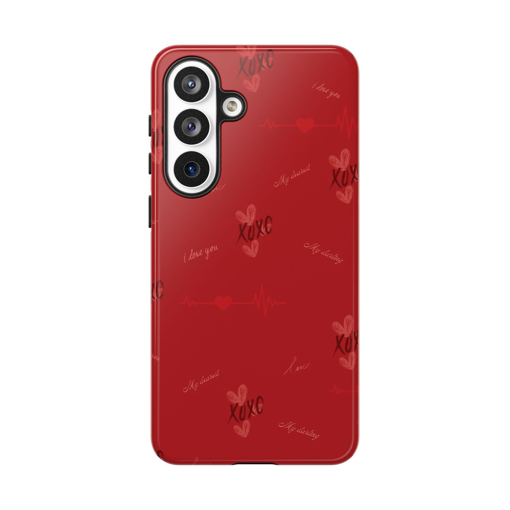 Red Heart Pattern Phone Case