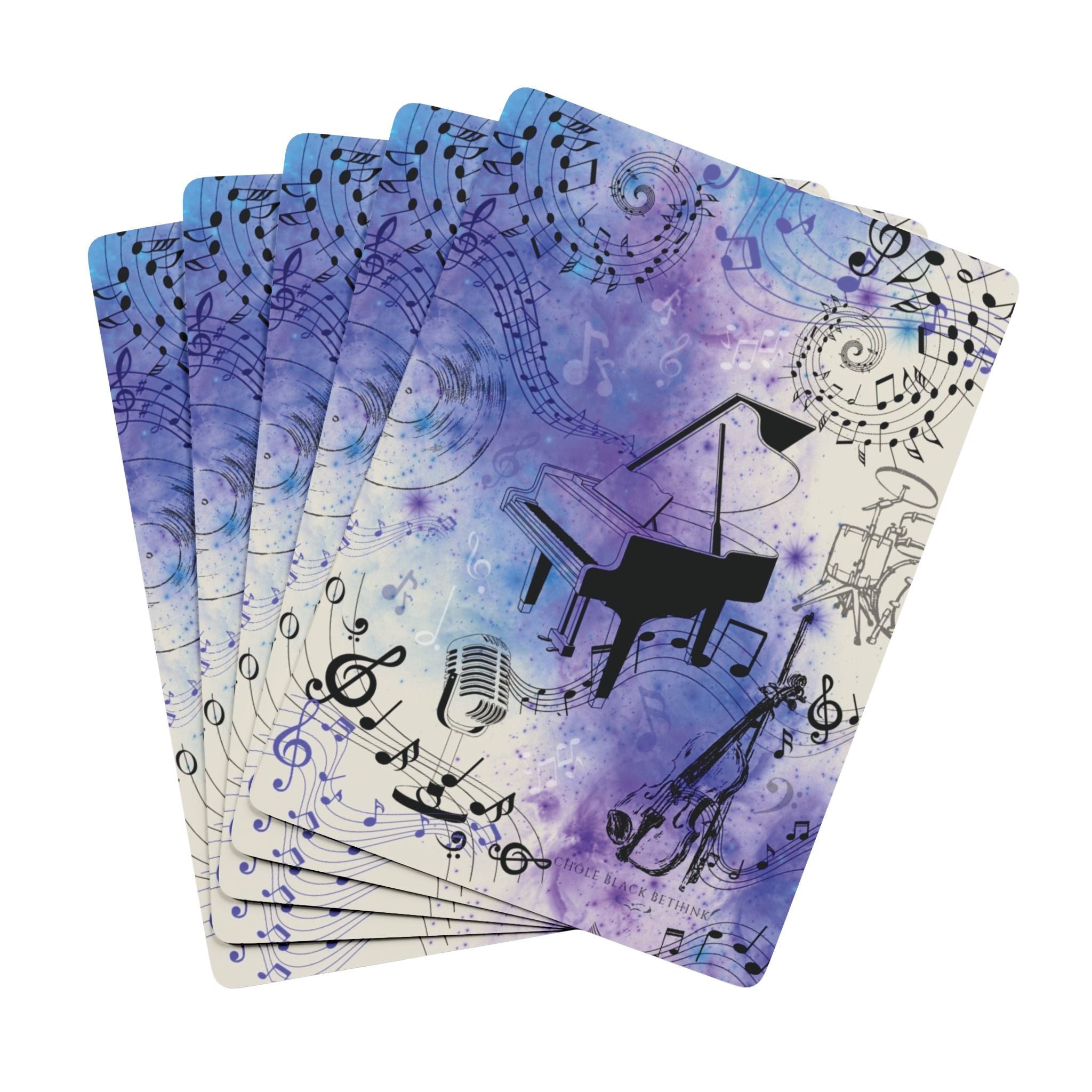 Piano & Notes Playing Cards