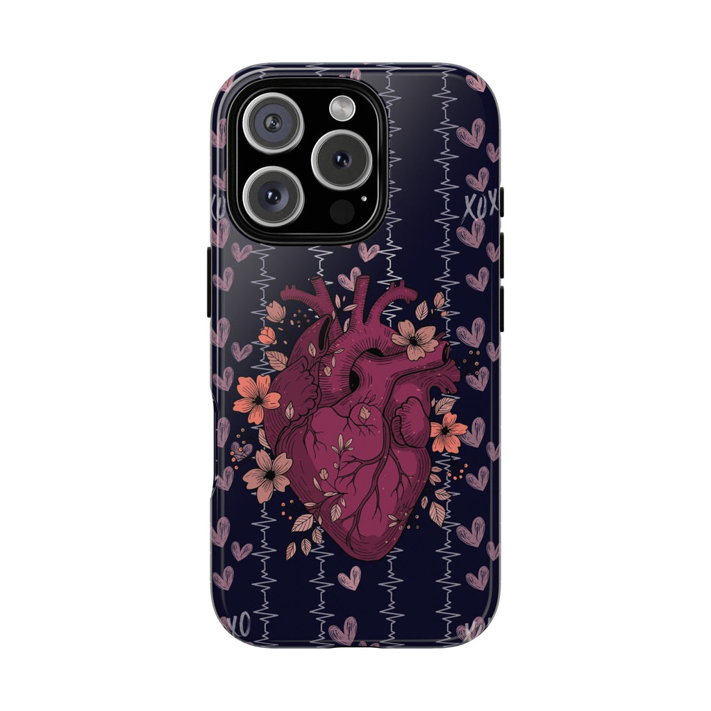 Dark Anatomical Heart Phone Case