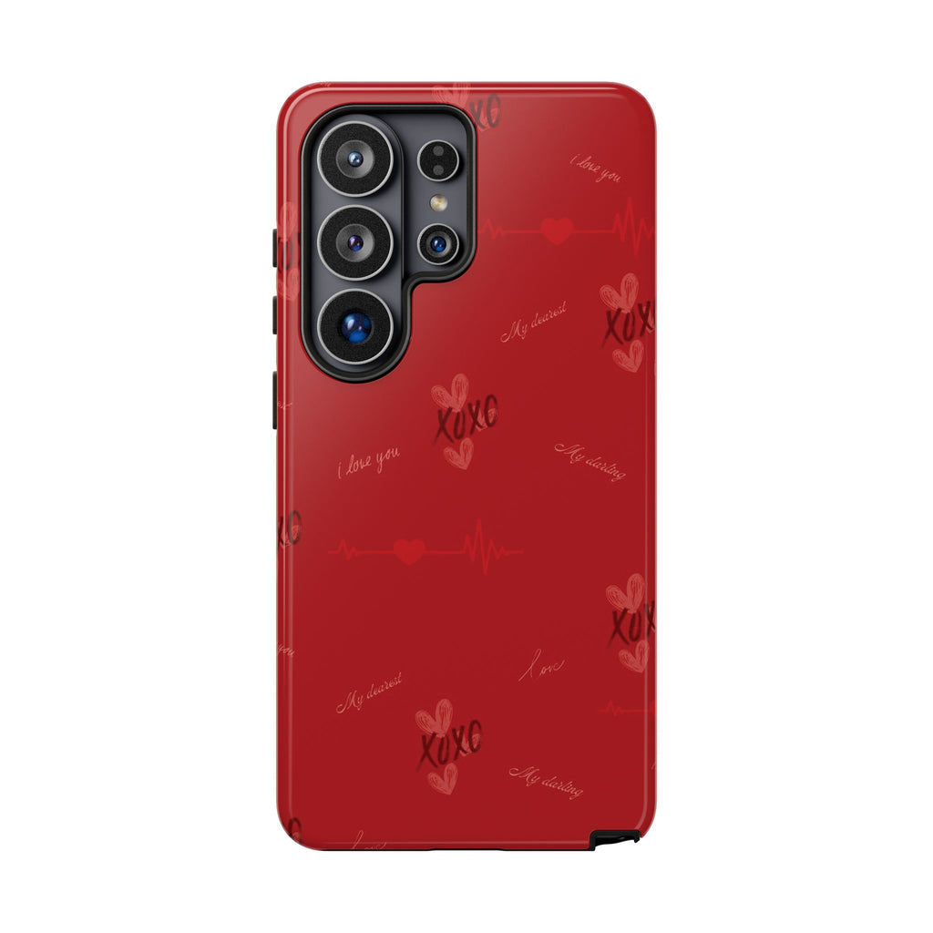 Red Heart Pattern Phone Case