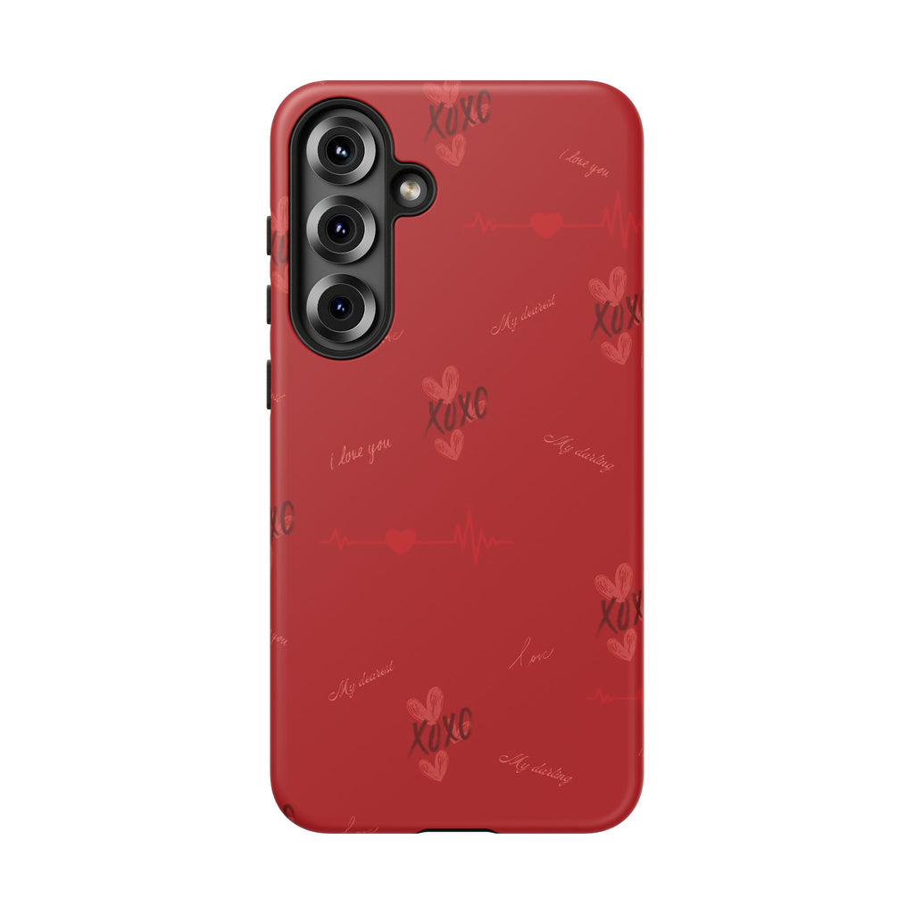 Red Heart Pattern Phone Case