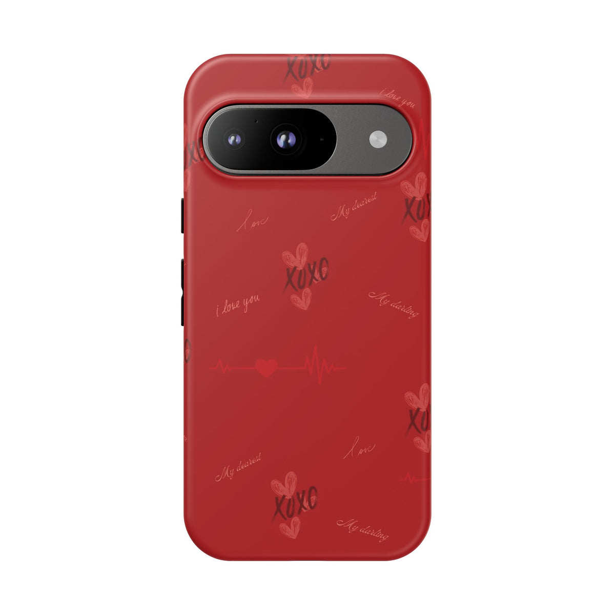 Red Heart Pattern Phone Case