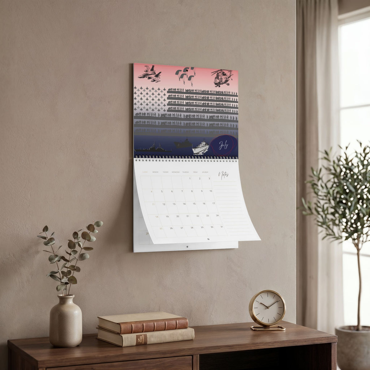 2027 Bethink Wall Calendar — Monthly Planner with Notes