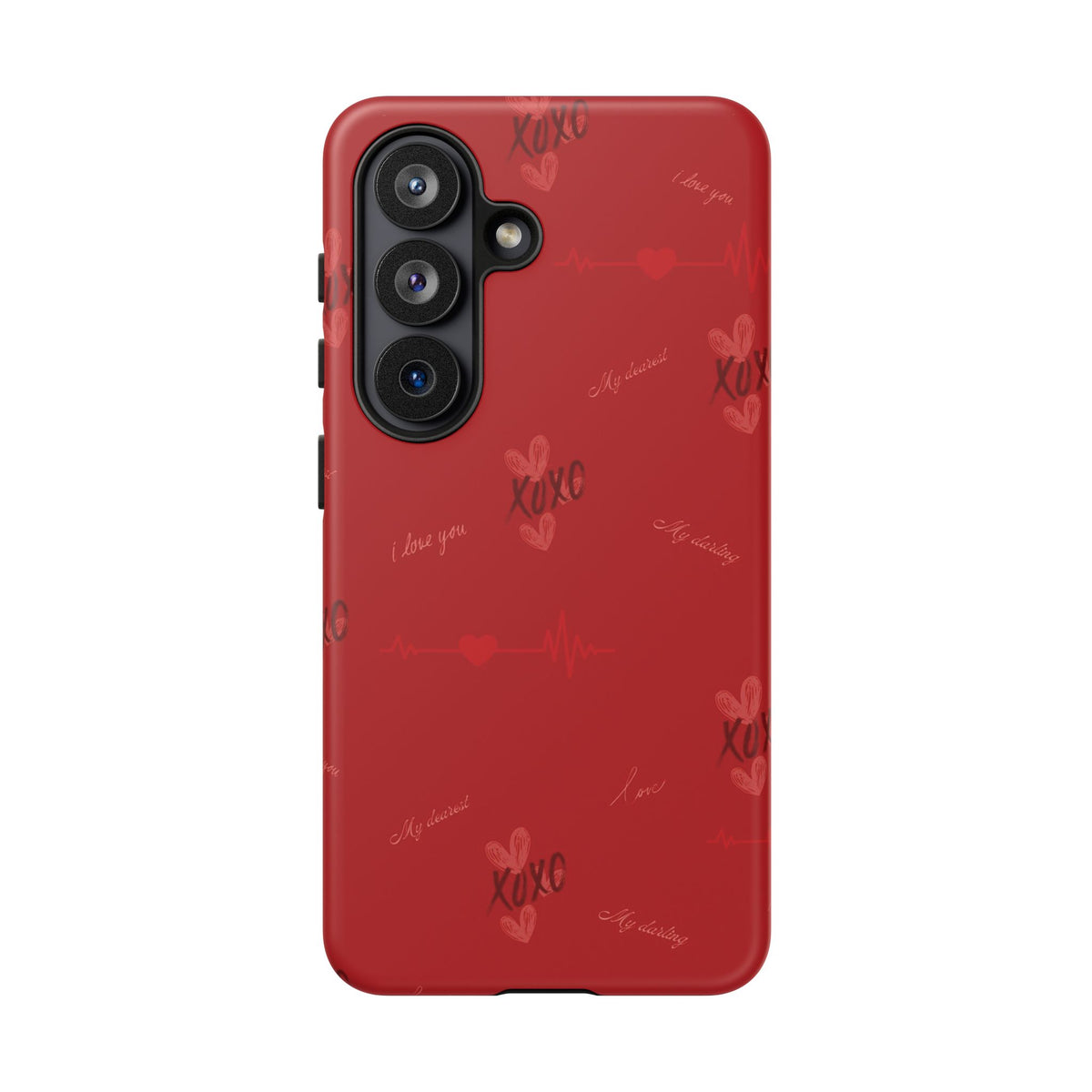 Red Heart Pattern Phone Case
