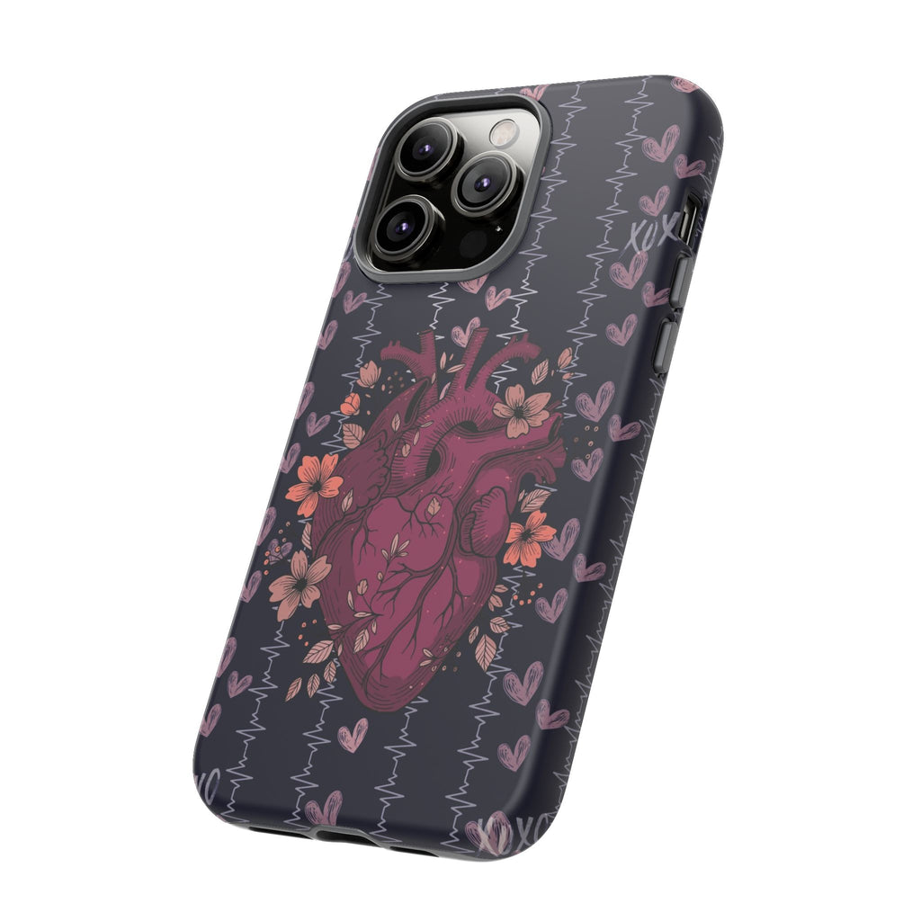 Dark Anatomical Heart Phone Case