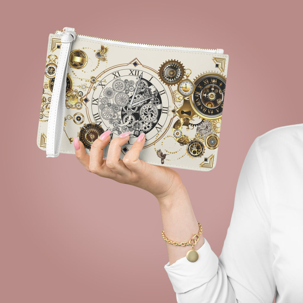 Wristlet Bag — Steampunk Gear Clock