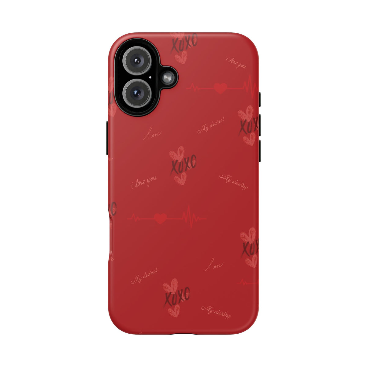 Red Heart Pattern Phone Case