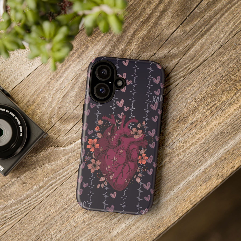 Dark Anatomical Heart Phone Case