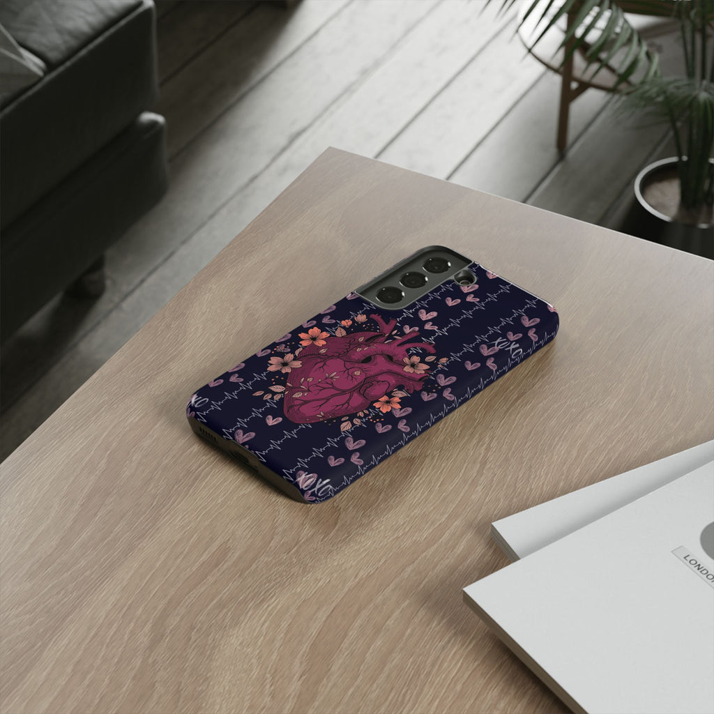 Dark Anatomical Heart Phone Case