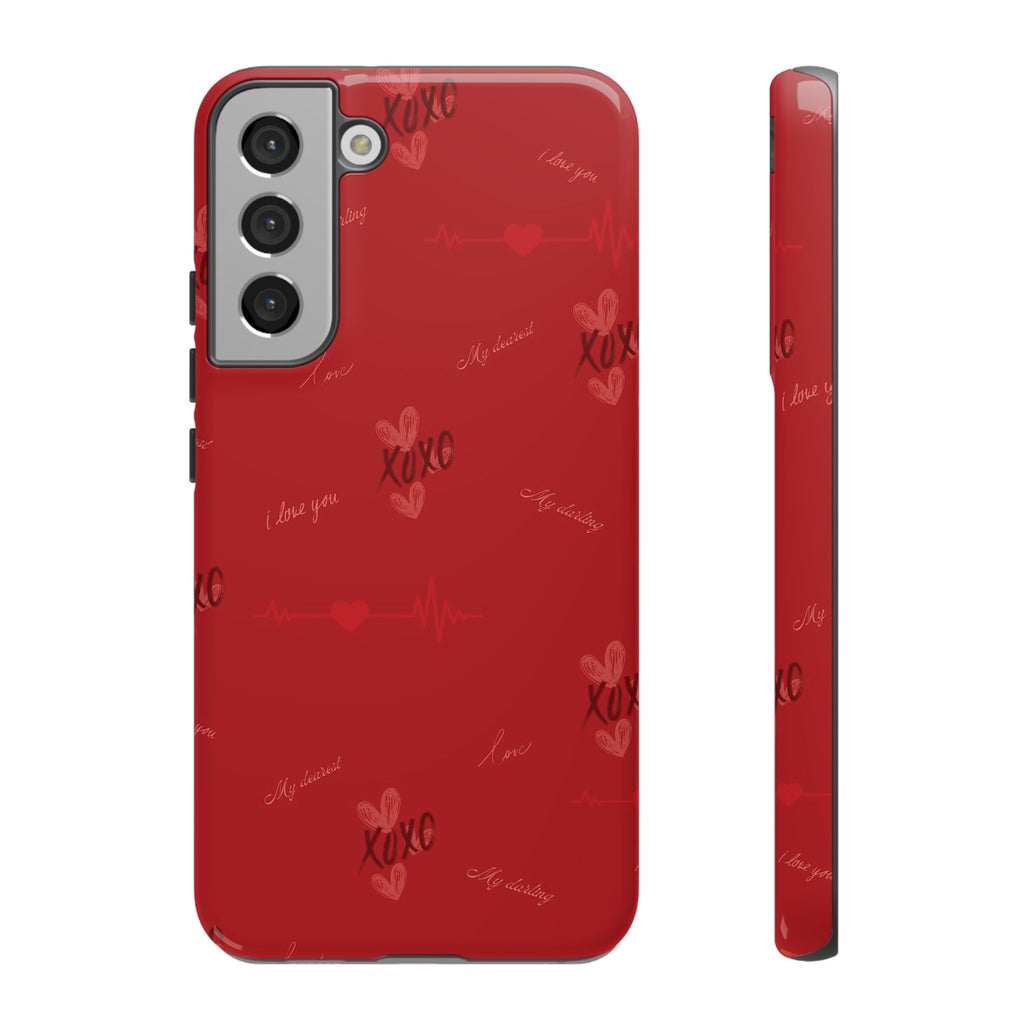 Red Heart Pattern Phone Case