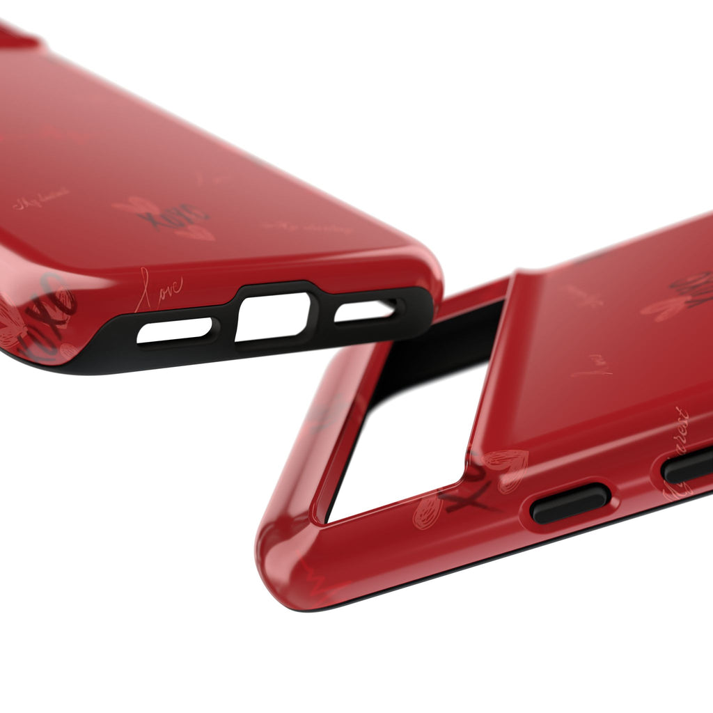 Red Heart Pattern Phone Case