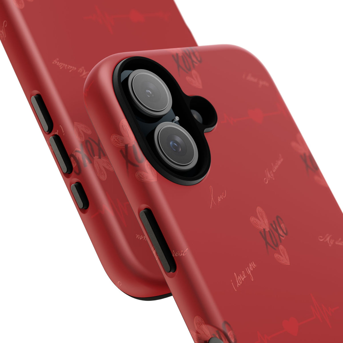Red Heart Pattern Phone Case