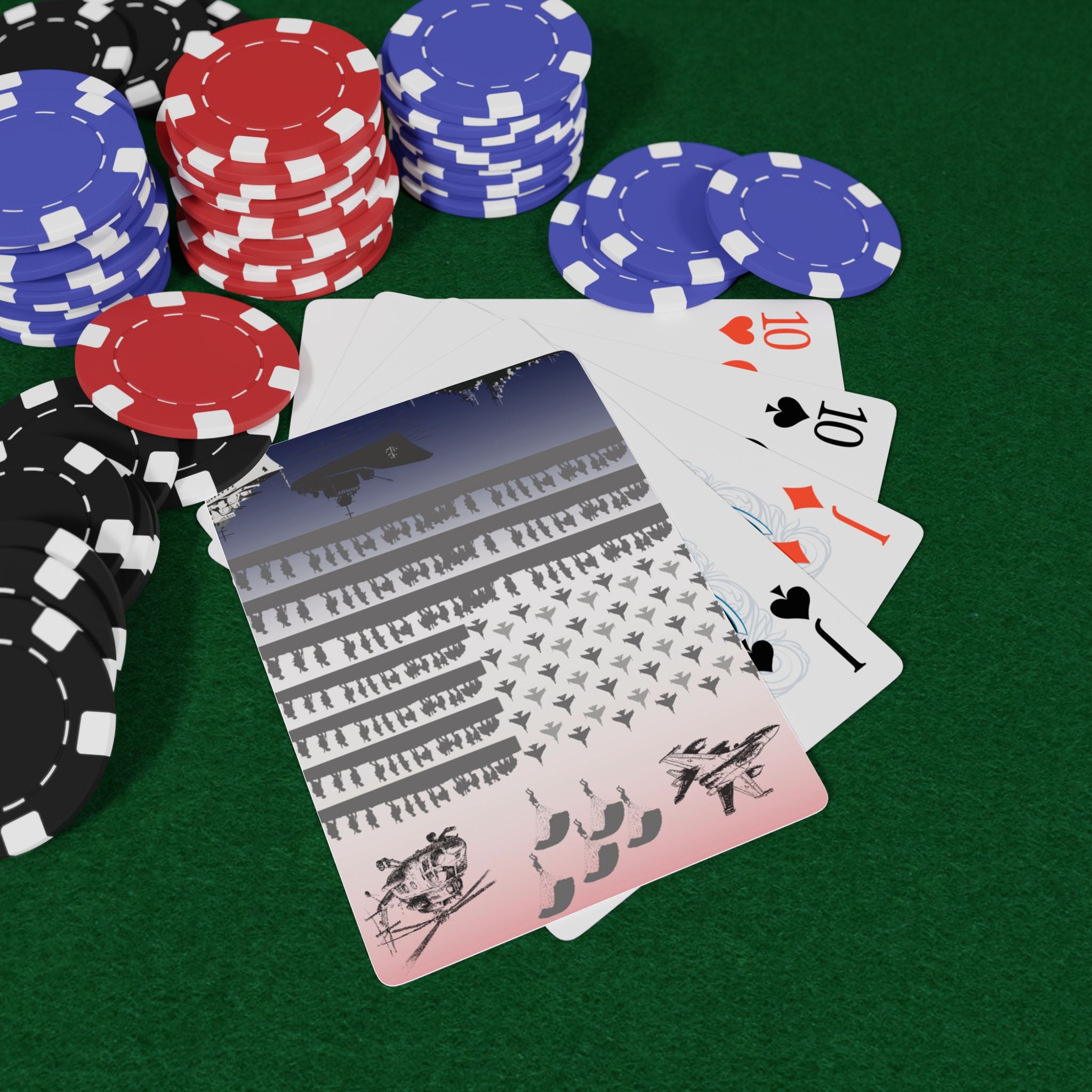 Military Tribute Playing Cards — Patriotic Flag Card Deck