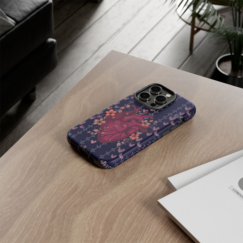 Dark Anatomical Heart Phone Case