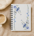 Petal Wash In Bloom - Blue Floral Spiral Journal