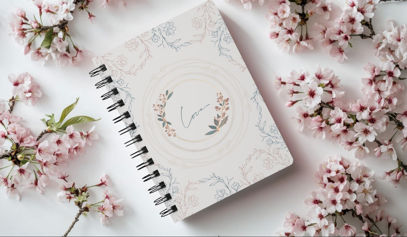 Love, Only Love - Floral Spiral Journal
