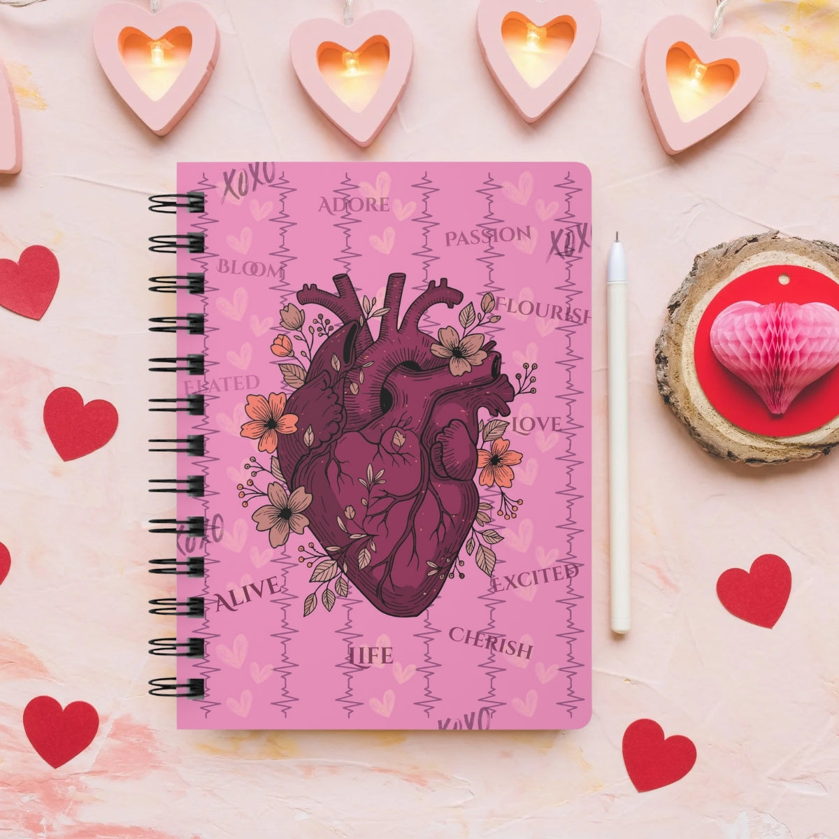 Love Is Strange - Anatomical Heart Spiral Journal