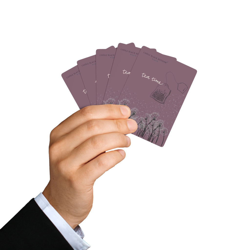 Tea Time Playing Cards — Floral Dandelion Design