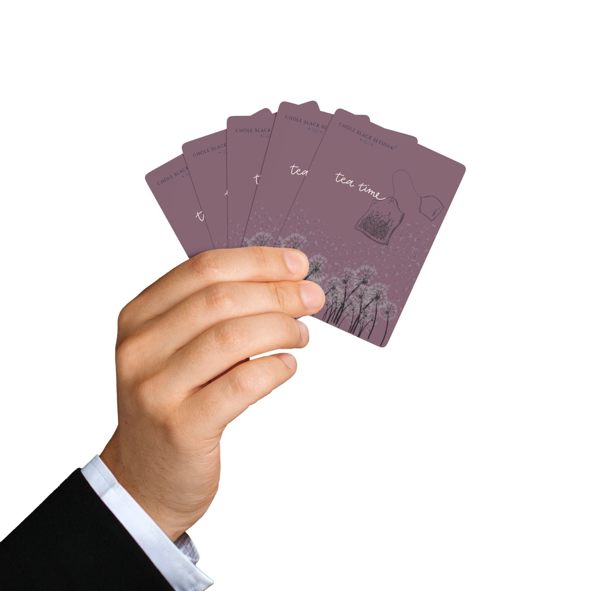 Tea Time Playing Cards — Floral Dandelion Design