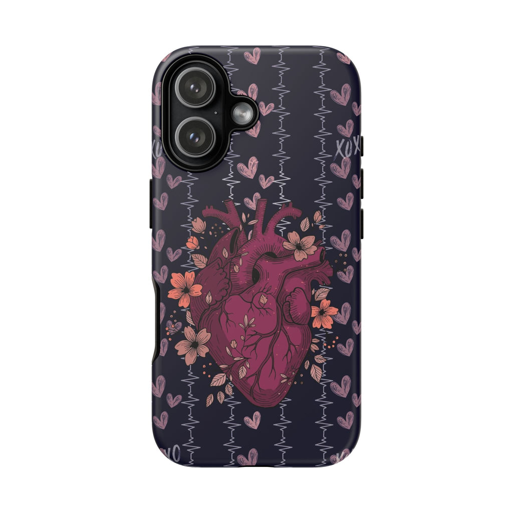 Dark Anatomical Heart Phone Case