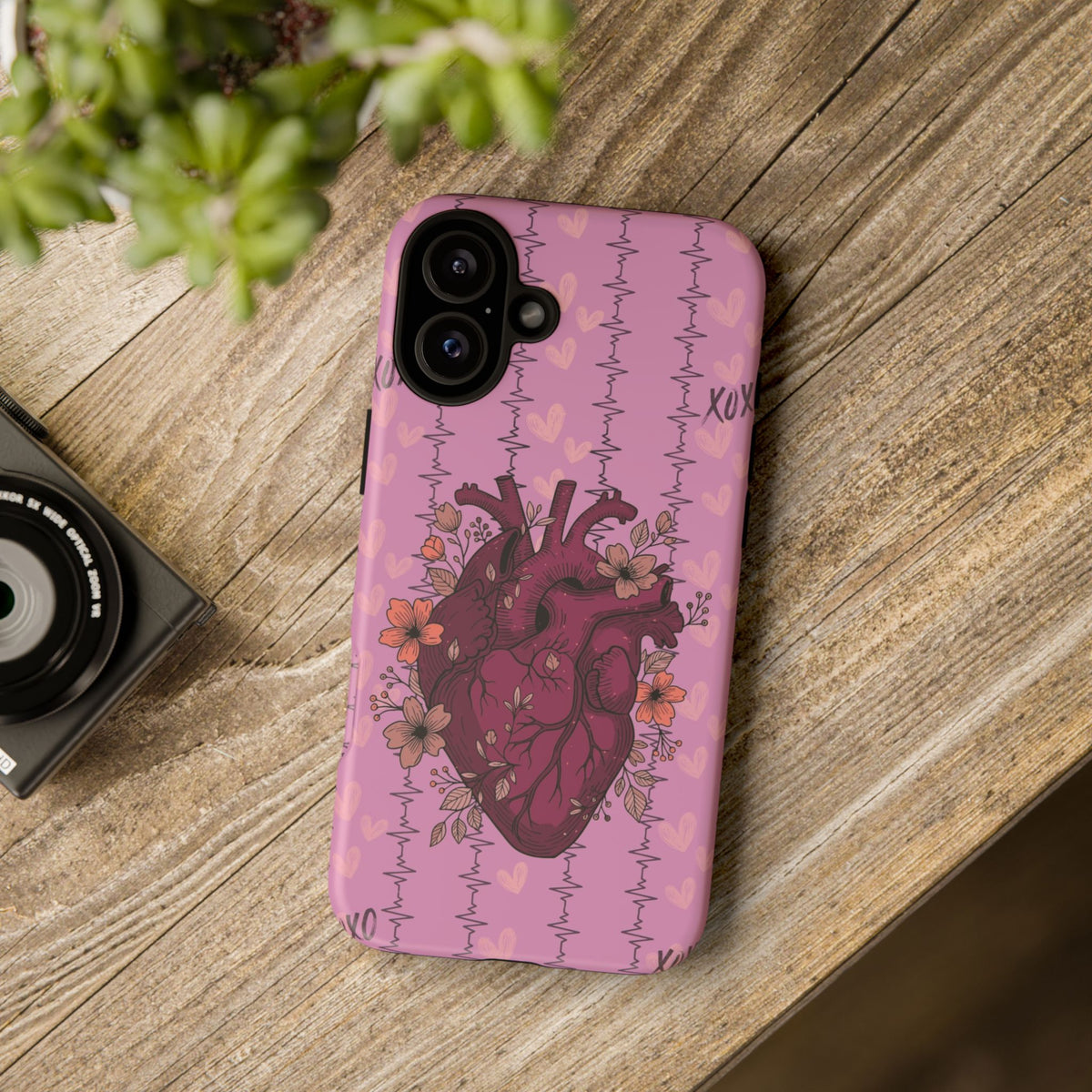Pink Anatomical Heart Phone Case