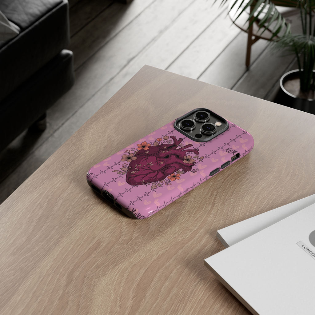 Pink Anatomical Heart Phone Case