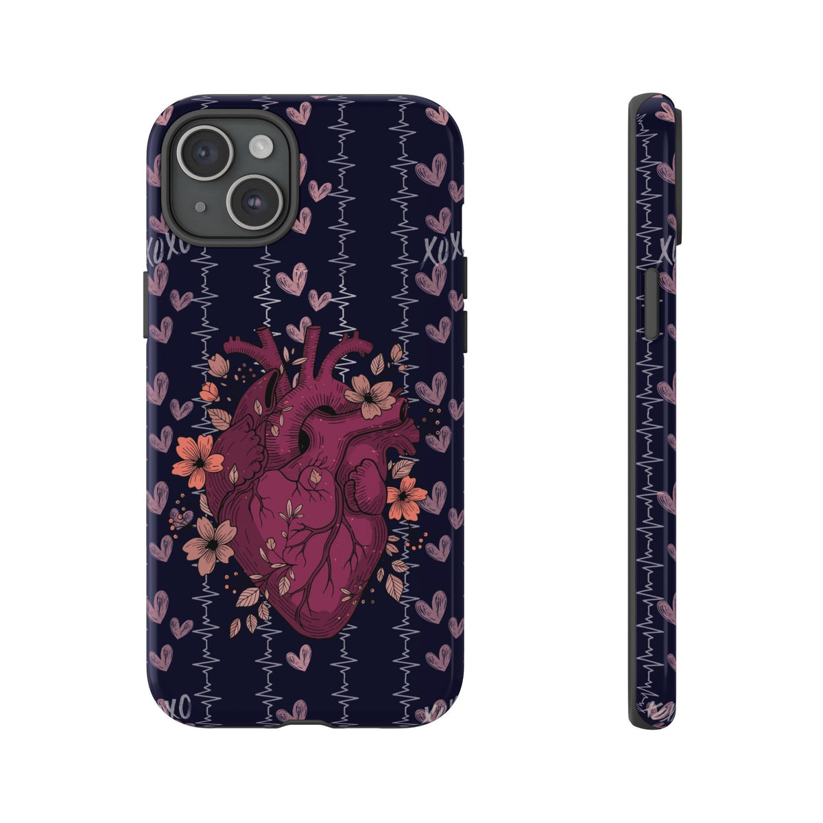 Dark Anatomical Heart Phone Case