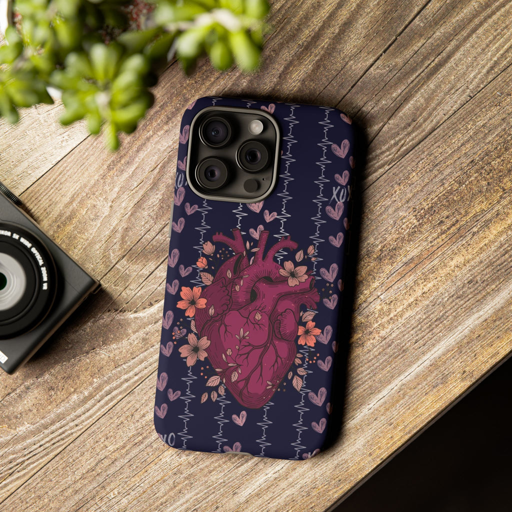 Dark Anatomical Heart Phone Case