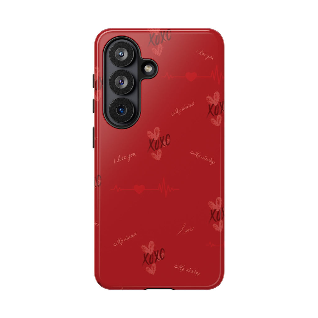 Red Heart Pattern Phone Case