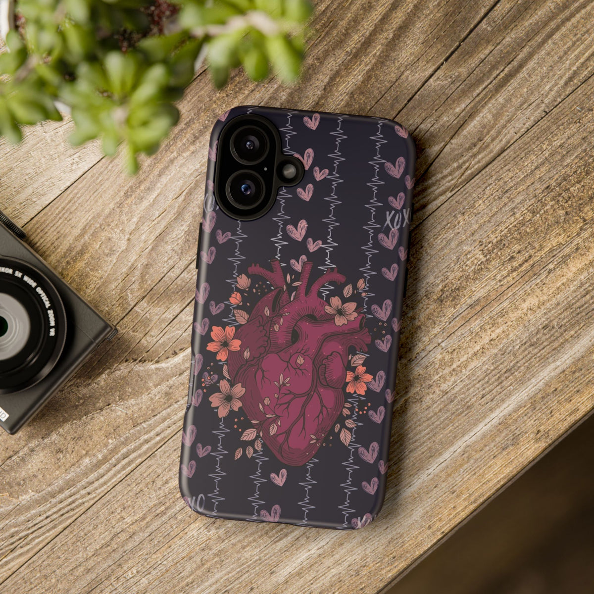 Dark Anatomical Heart Phone Case