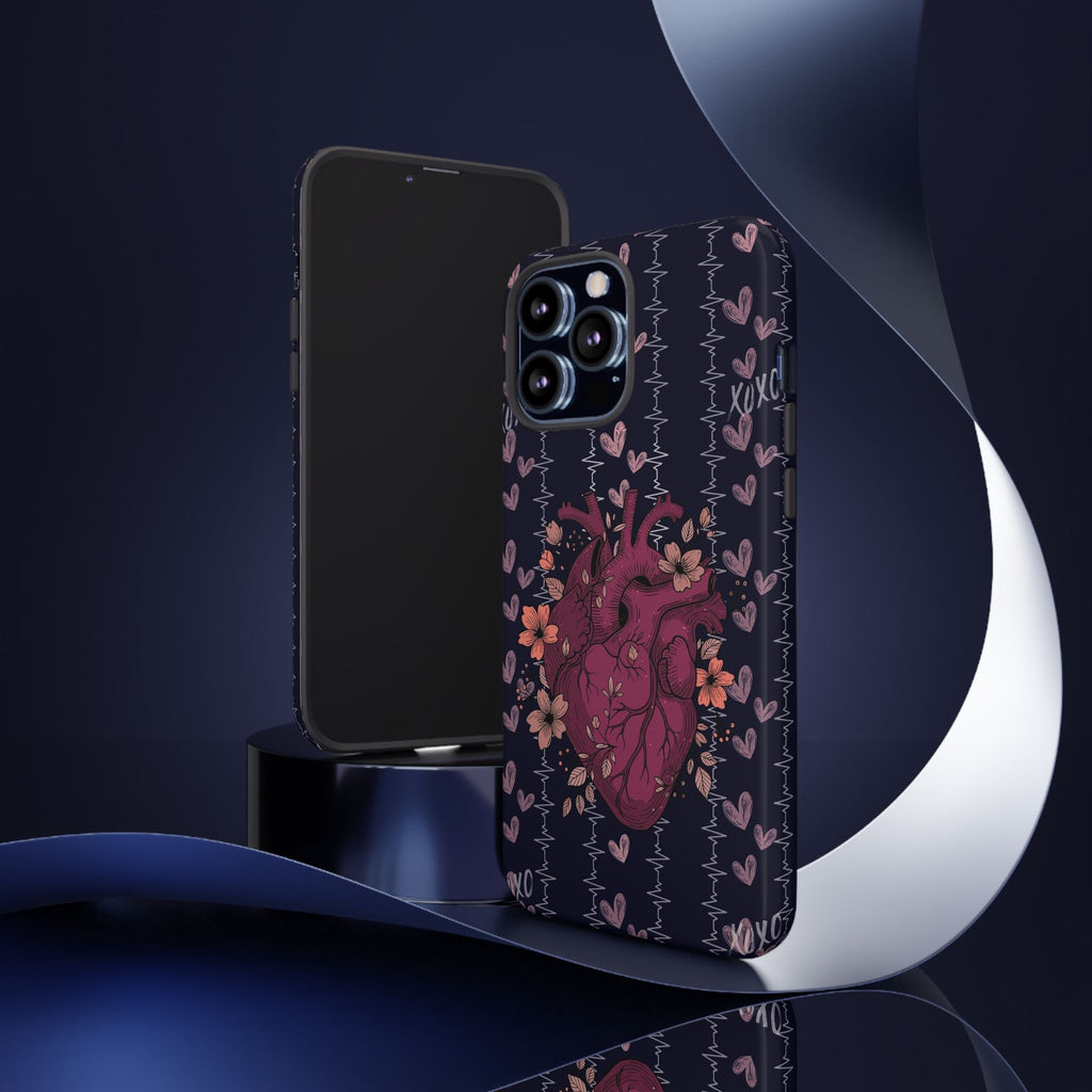 Dark Anatomical Heart Phone Case