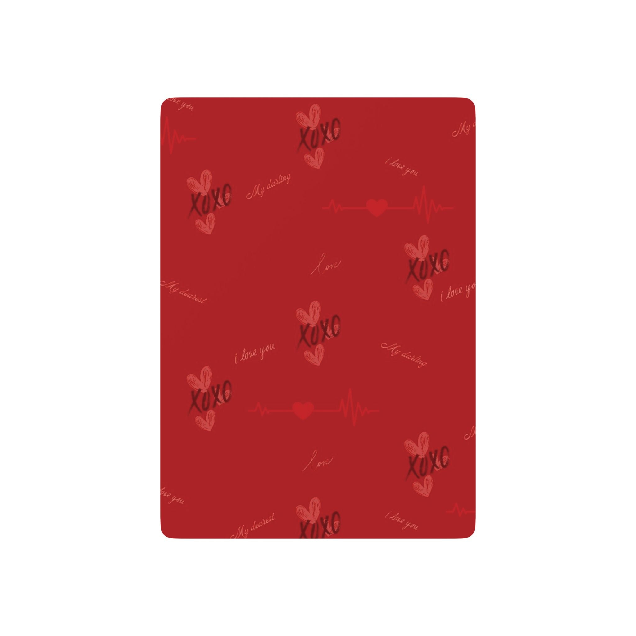 Red Love Playing Cards — Romantic Card Deck