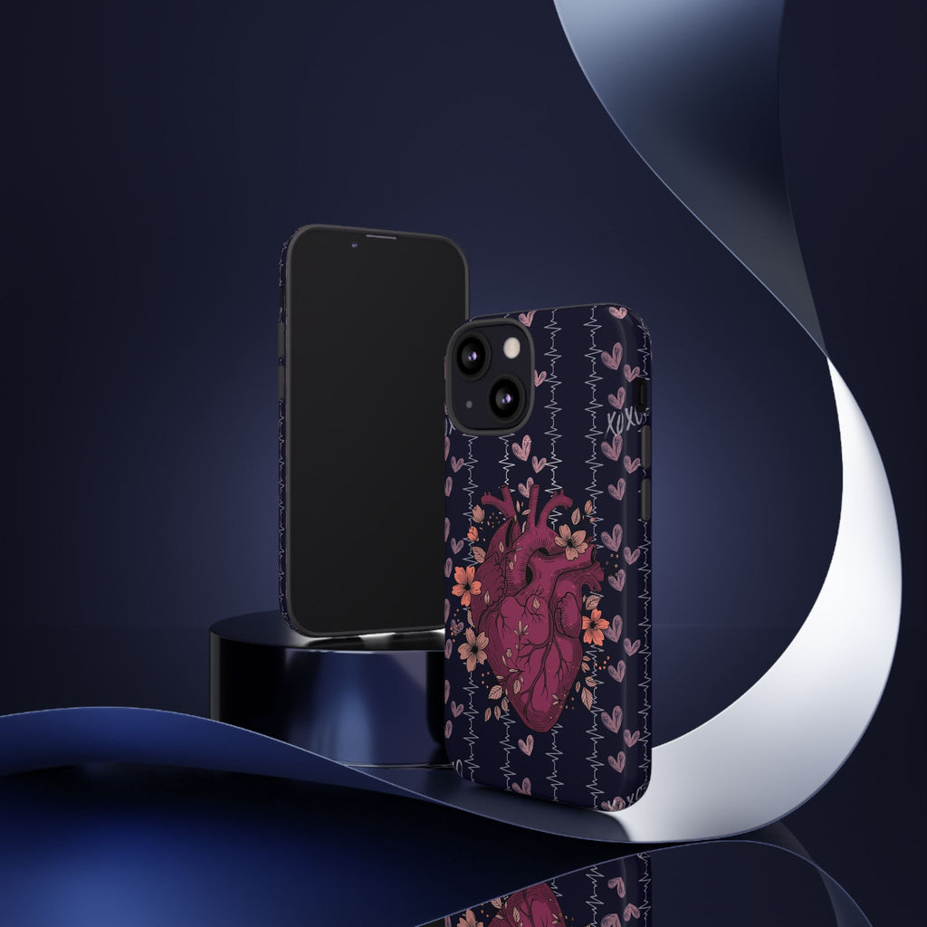 Dark Anatomical Heart Phone Case