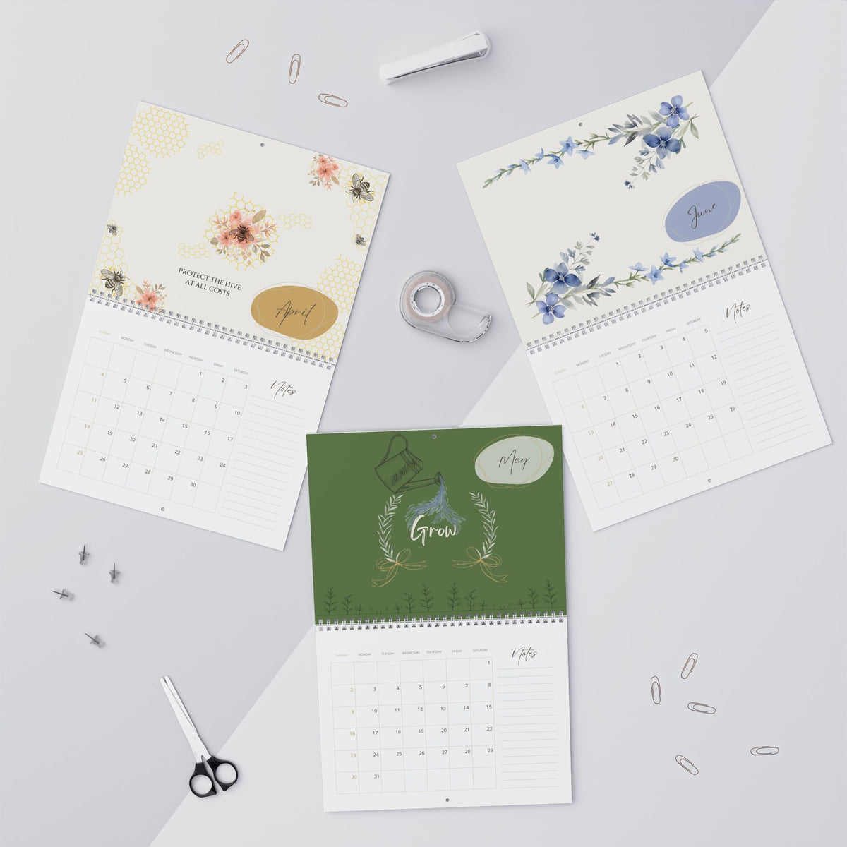 2027 Bethink Wall Calendar — Monthly Planner with Notes