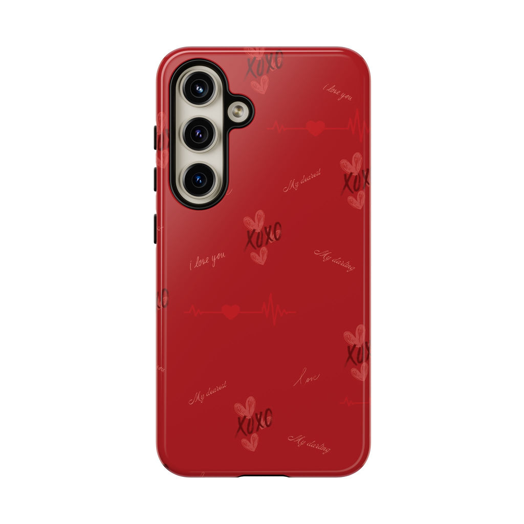 Red Heart Pattern Phone Case