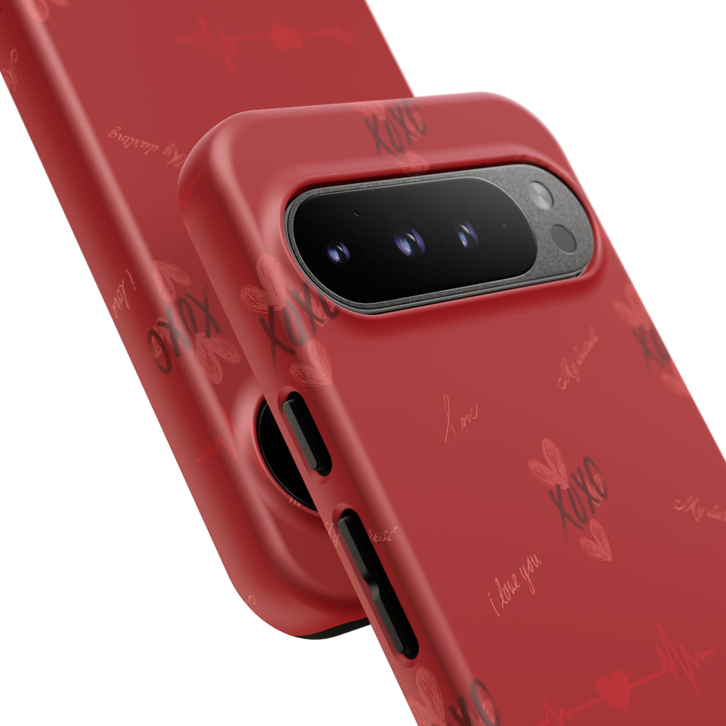 Red Heart Pattern Phone Case