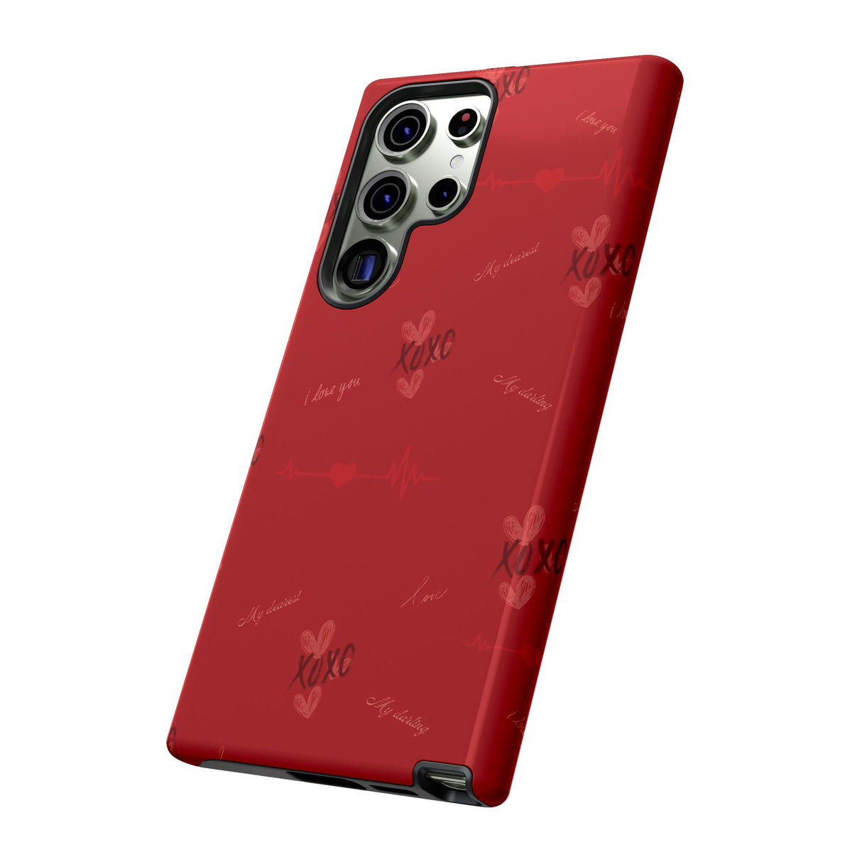 Red Heart Pattern Phone Case