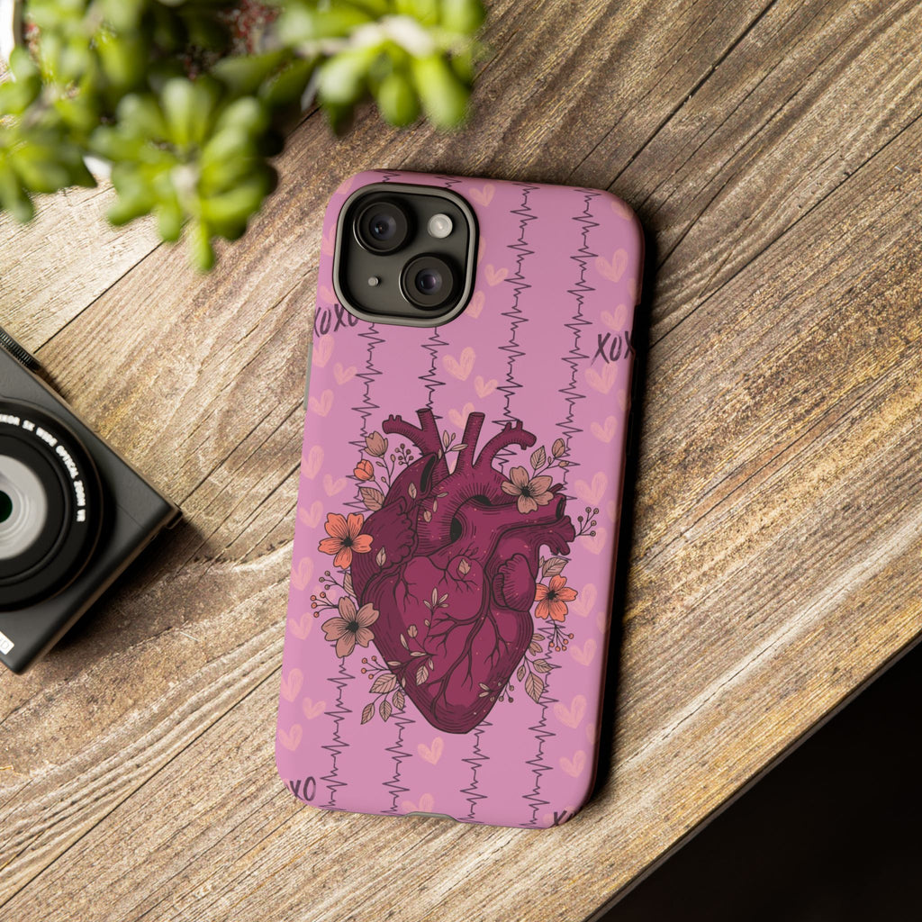 Pink Anatomical Heart Phone Case