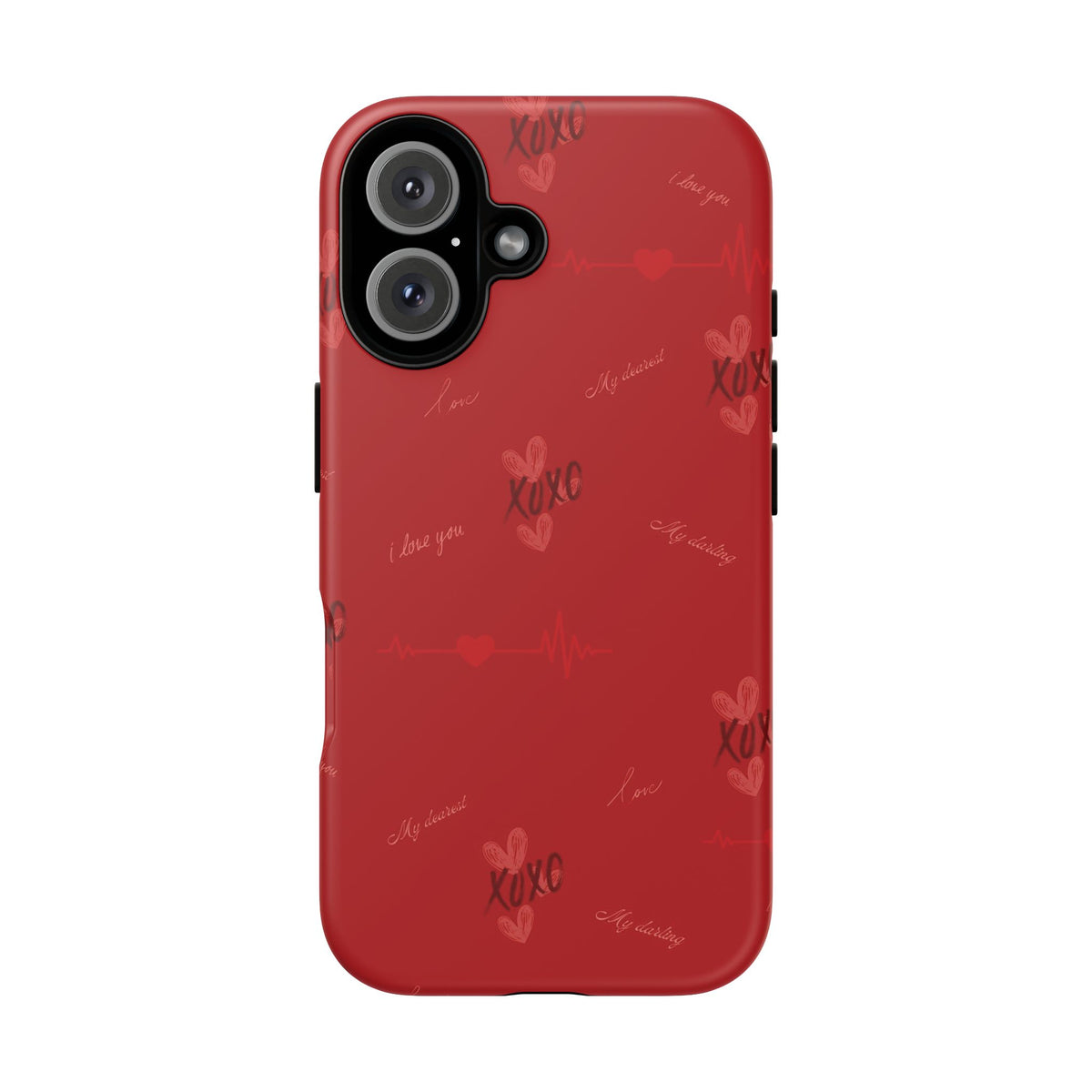 Red Heart Pattern Phone Case