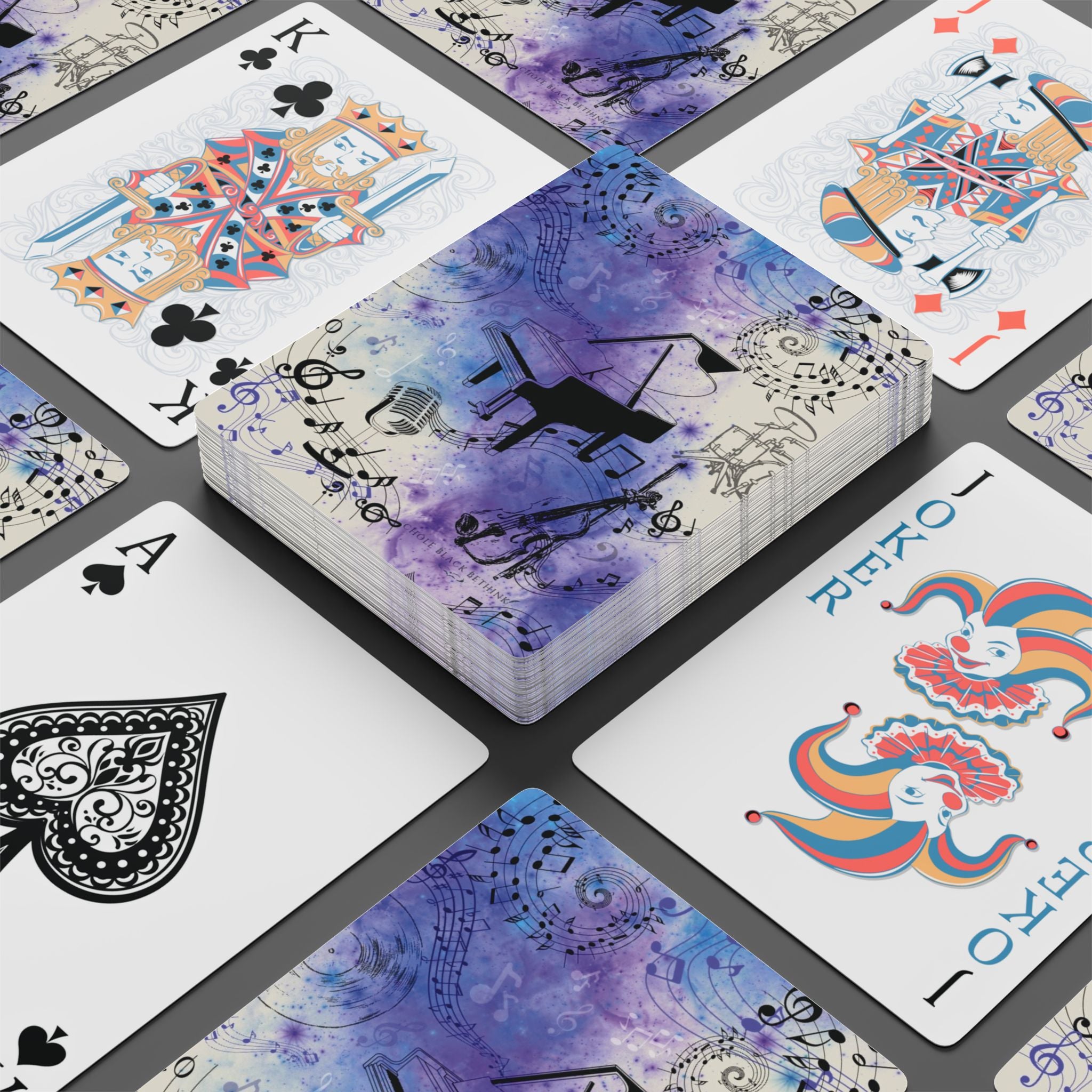 Piano & Notes Playing Cards
