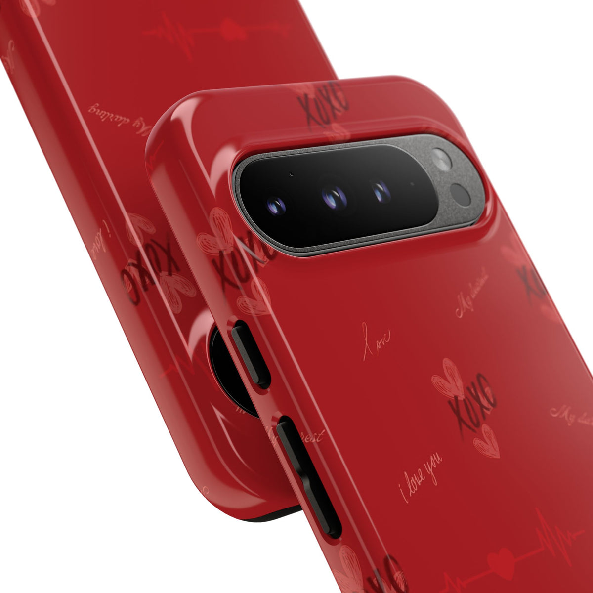 Red Heart Pattern Phone Case