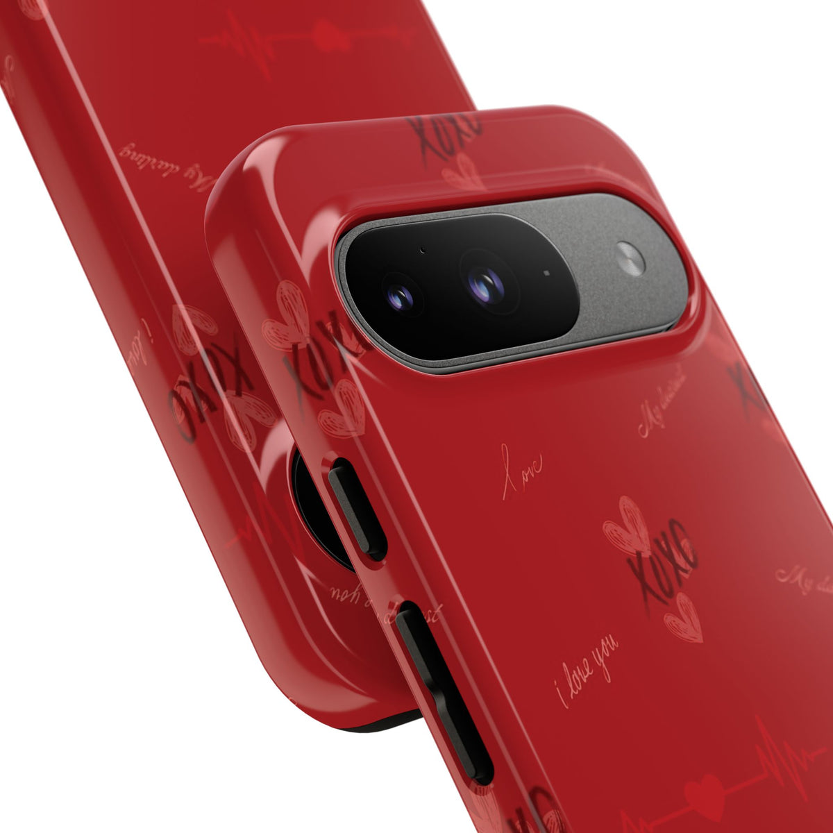 Red Heart Pattern Phone Case
