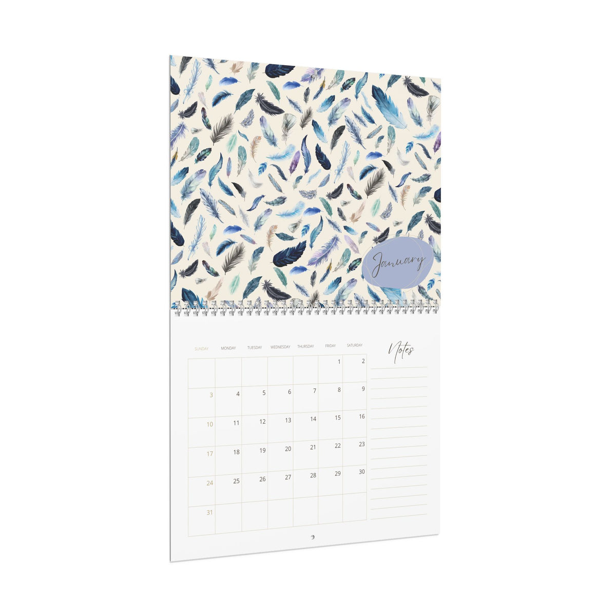 2027 Bethink Wall Calendar — Monthly Planner with Notes