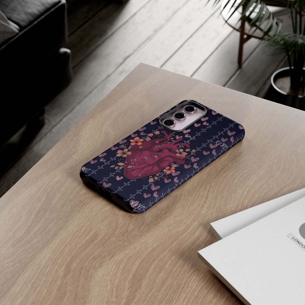 Dark Anatomical Heart Phone Case