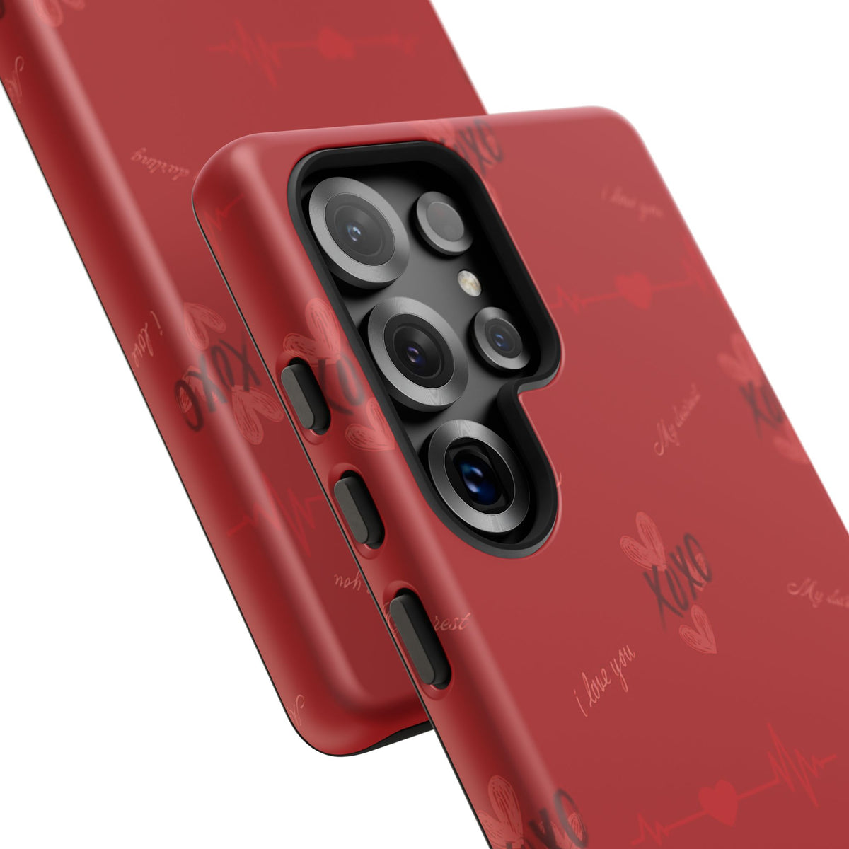 Red Heart Pattern Phone Case