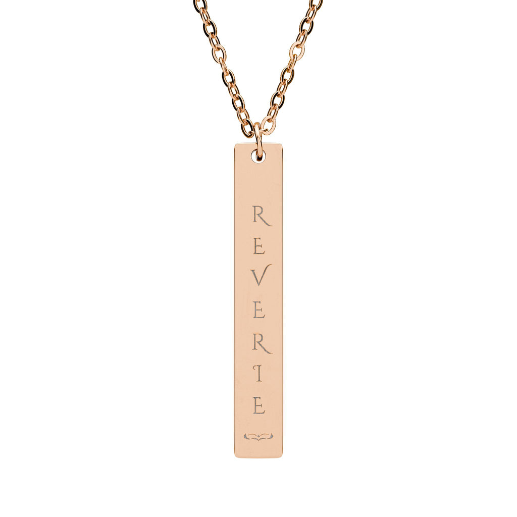 REVERIE Engraved Vertical Bar Necklace